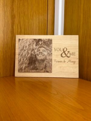 Προσωποποιημένο Ξύλινο Κάδρο με Χάραξη Φωτογραφίας & Μήνυμα
