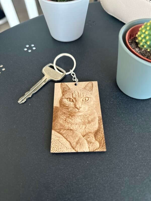 Προσωποποιημένο Ξύλινο Μπρελόκ με Χάραξη για το Κατοικίδιο