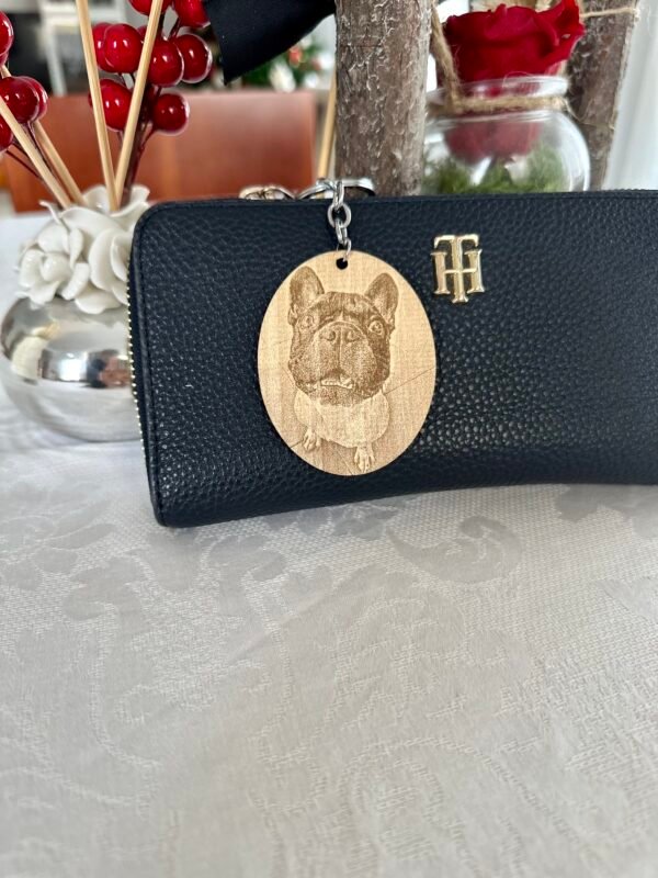 Προσωποποιημένο Ξύλινο Μπρελόκ με Χάραξη για το Κατοικίδιο