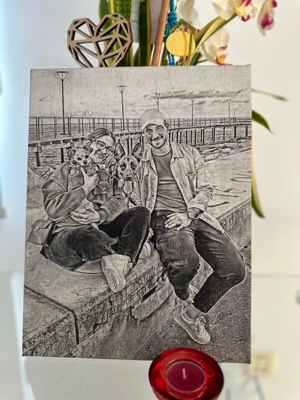 Προσωποποιημένο Καμβά με Χάραξη Φωτογραφίας