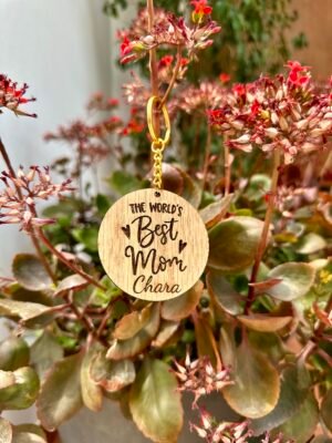 Προσωποποιημένο Ξύλινο Μπρελόκ για την Καλύτερη Μητέρα