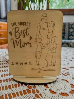 Προσωποποιημένο Ξύλινο Διακοσμητικό «Best Mom» με Ονόματα