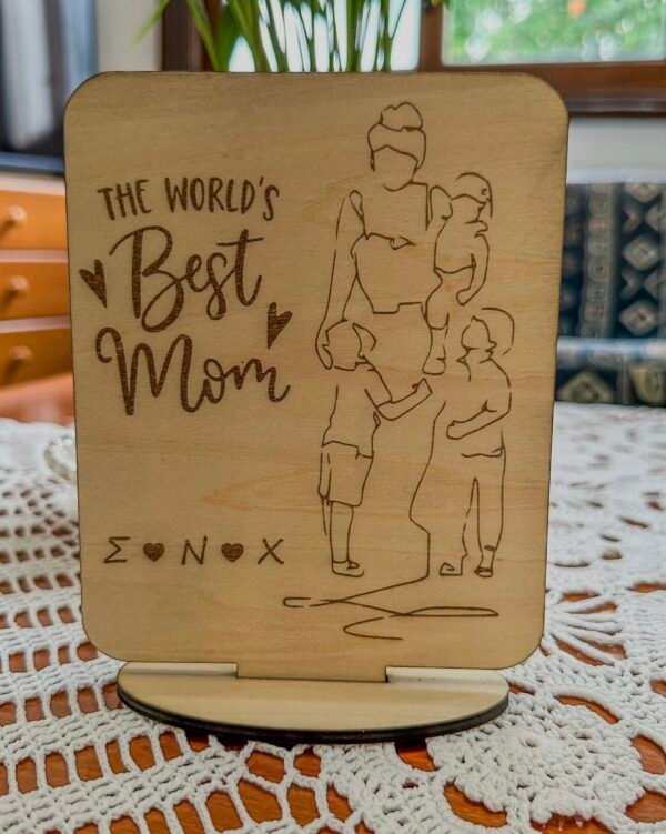 Προσωποποιημένο Ξύλινο Διακοσμητικό «Best Mom» με Ονόματα