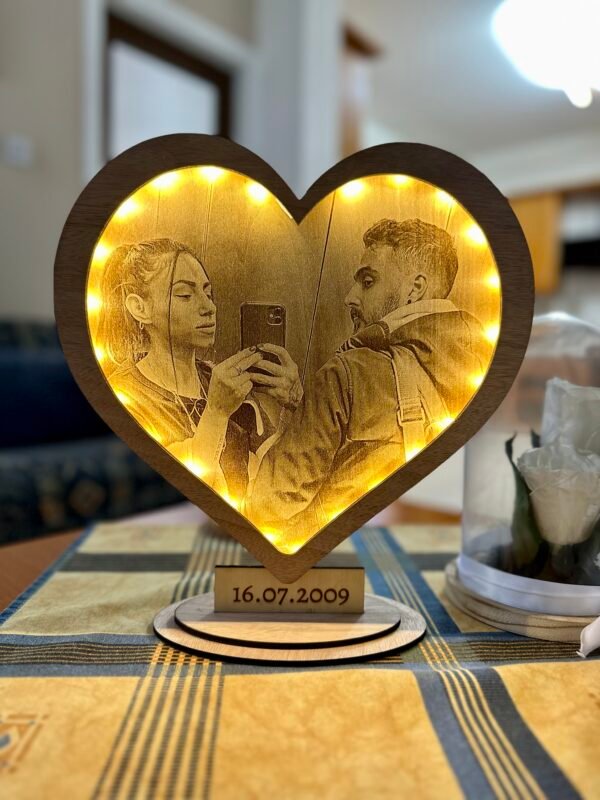 Personalized LED Heart Photo Lamp