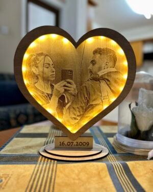 Personalized LED Heart Photo Lamp