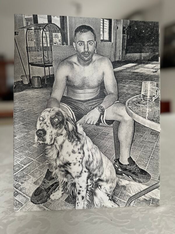 Προσωποποιημένο Καμβά με Χάραξη με Κατοικίδιο