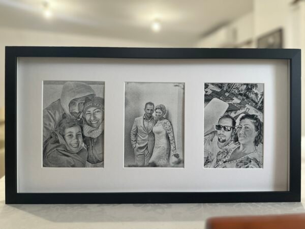 Προσωποποιημένο Καμβά 3 Φωτογραφιών με Χάραξη