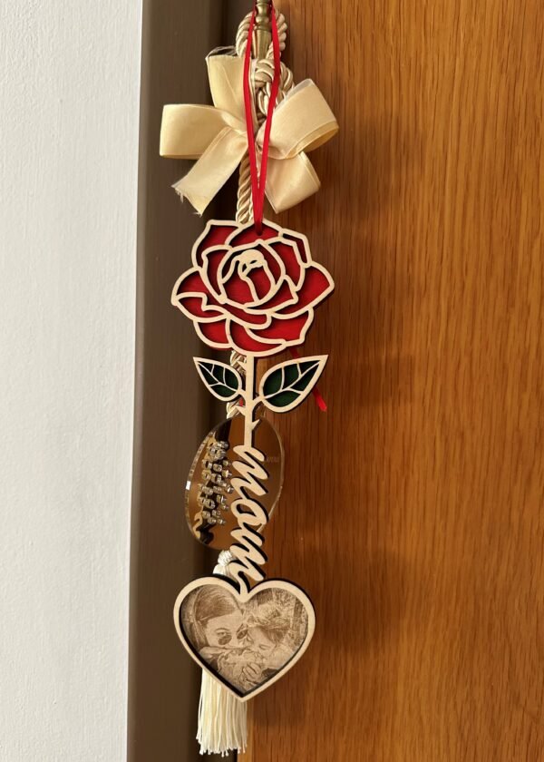 Προσωποποιημένο Ξύλινο Τριαντάφυλλο με Φωτογραφία