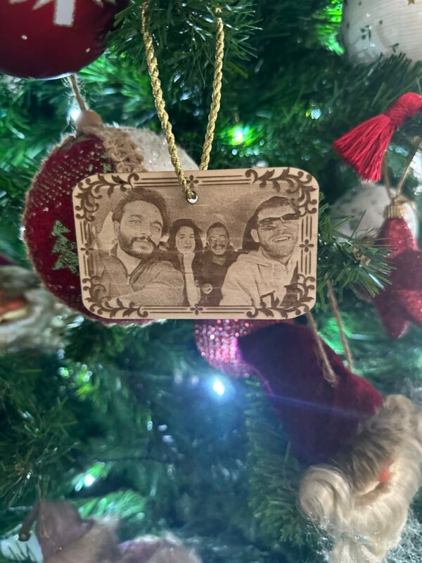 Προσωποποιημένο Ξύλινο Στολίδι με Φωτογραφία