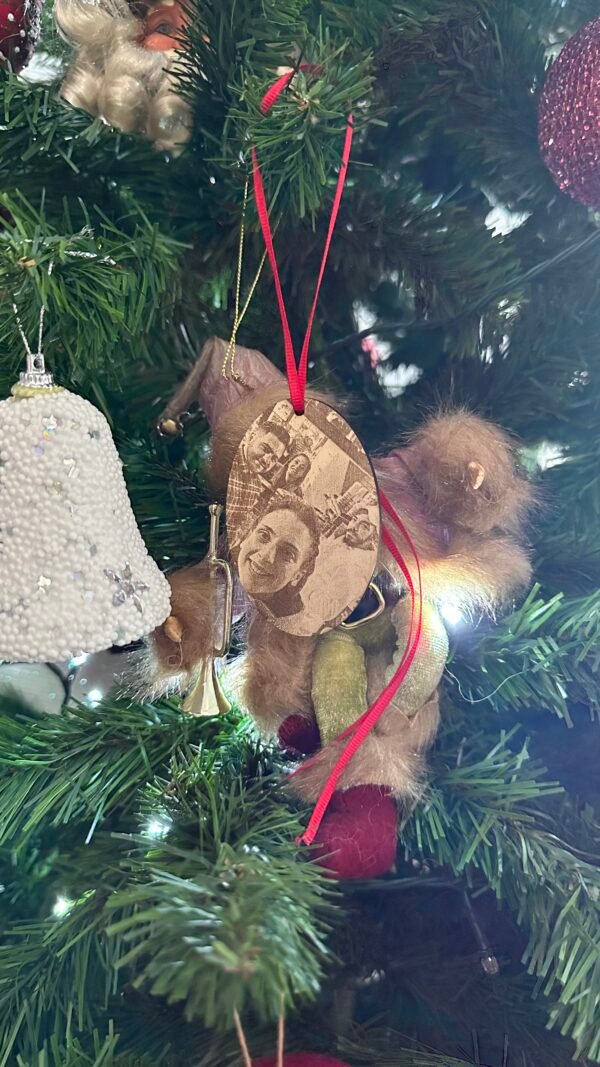 Προσωποποιημένο Ξύλινο Στολίδι με Φωτογραφία