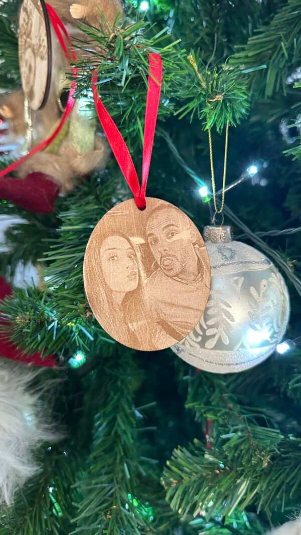 Προσωποποιημένο Ξύλινο Στολίδι με Φωτογραφία