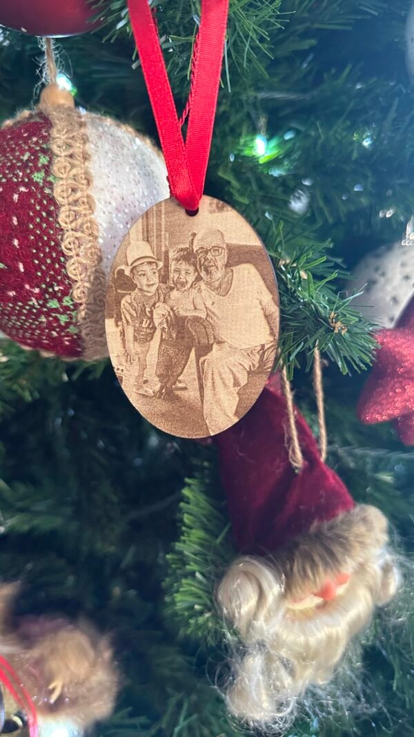 Προσωποποιημένο Ξύλινο Στολίδι με Φωτογραφία